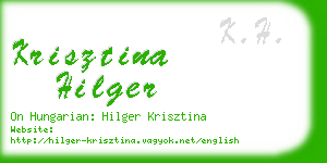 krisztina hilger business card